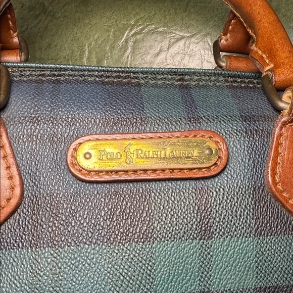 Vintage Polo Ralph Lauren Boston Bag Plaid - Picture 2 of 13